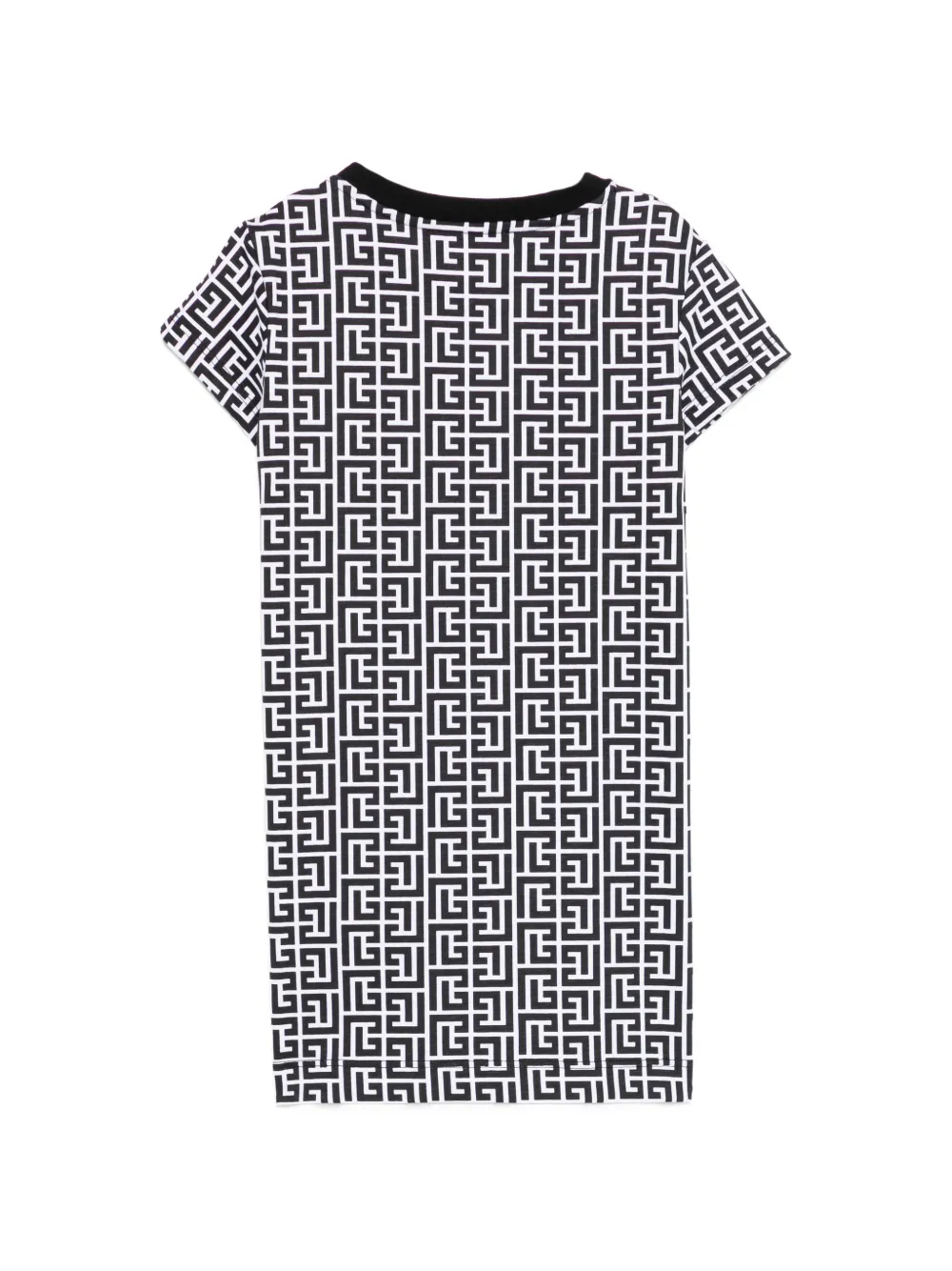 Balmain Kids T-shirt met knoop en print Wit