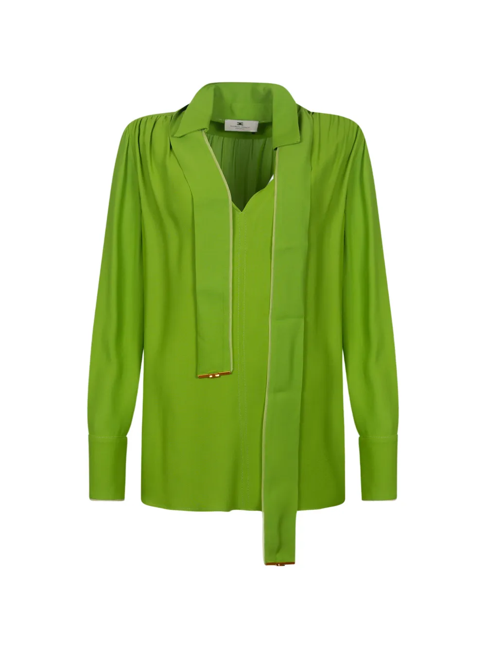 Elisabetta Franchi sash V-neck blouse - Verde