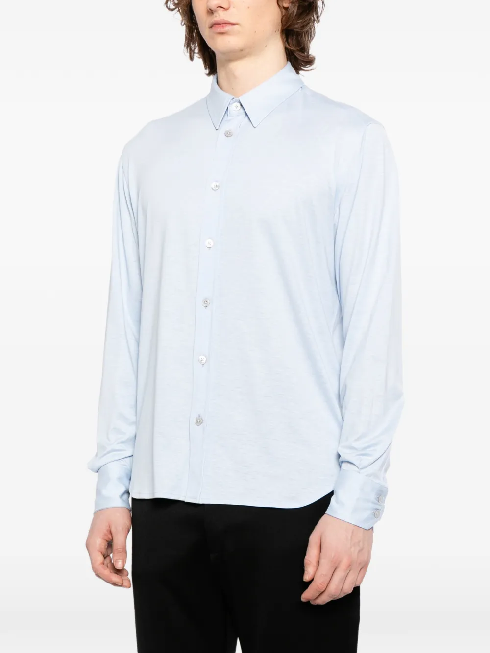 Classic-Collar Long-Sleeve Shirt