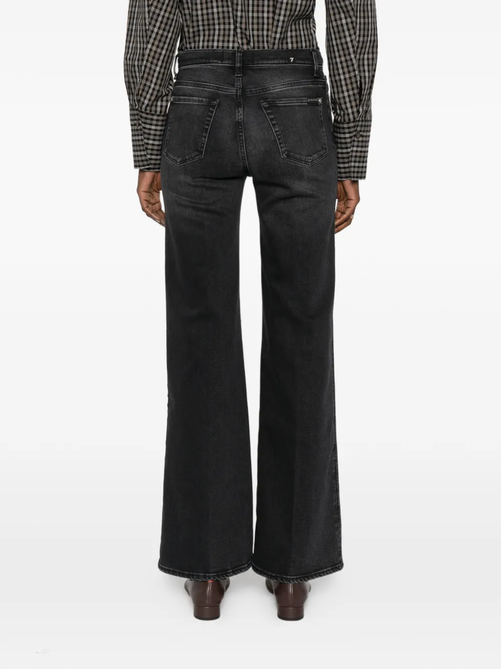 7 For All Mankind Moder Dojo flared denim jeans Zwart