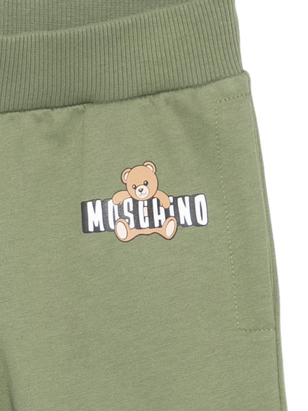 Moschino Kids Trainingsbroek met print Groen