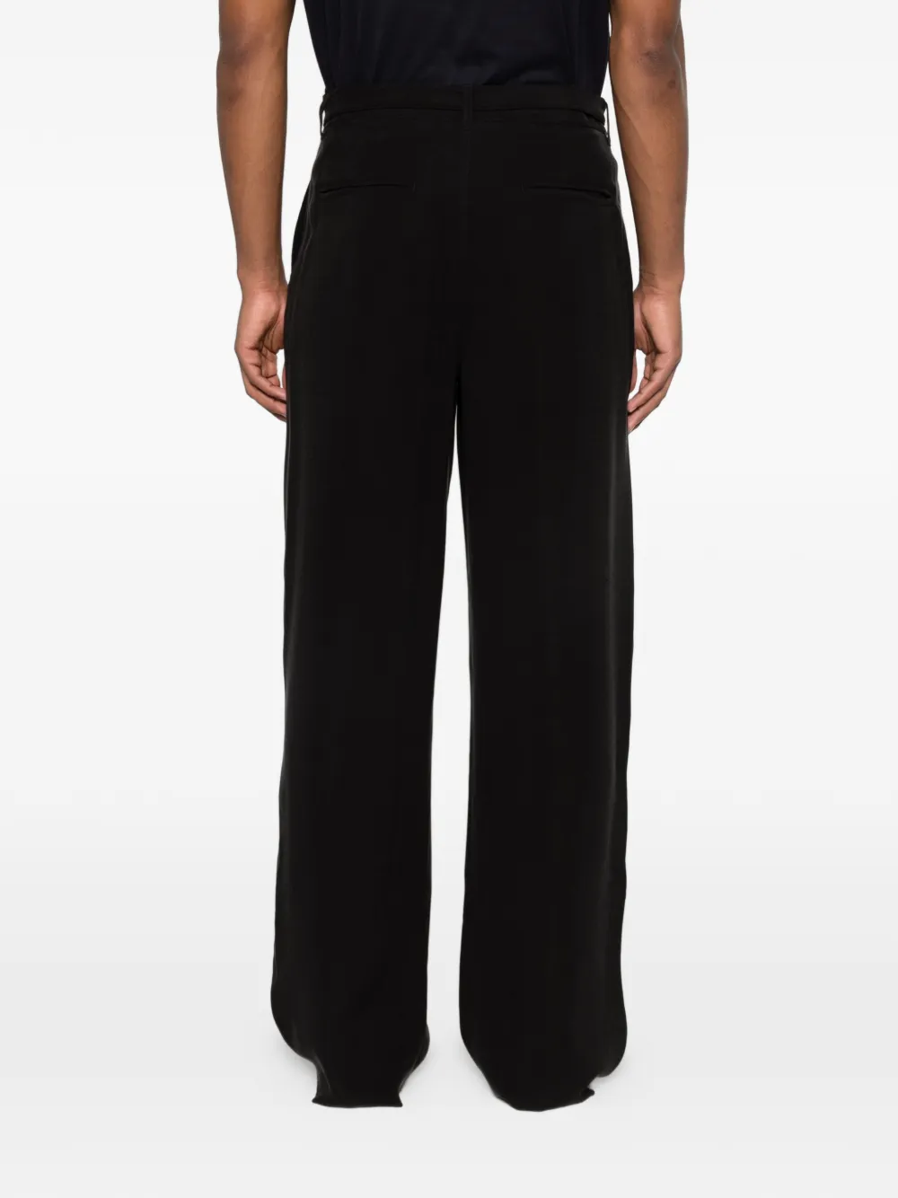 Giorgio Armani Plooibroek met ceintuur Zwart