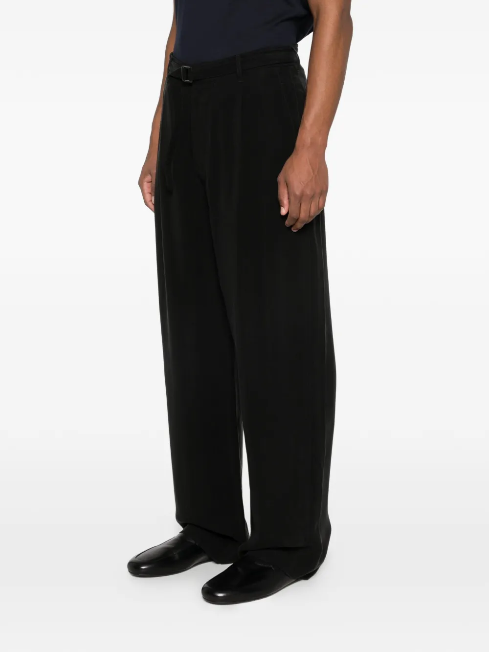 Giorgio Armani Plooibroek met ceintuur Zwart