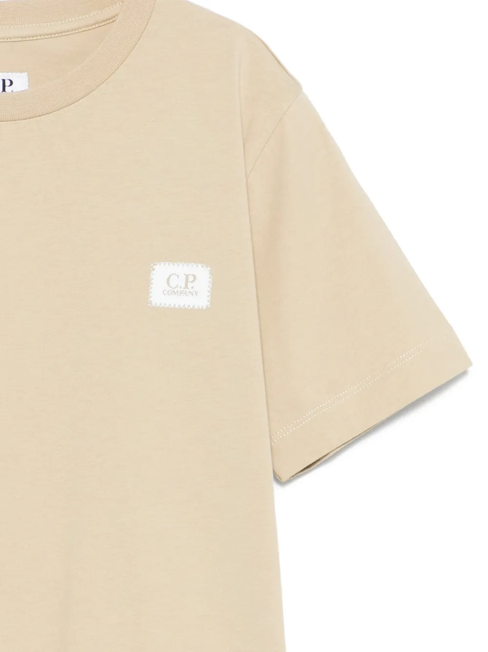 C.P. Company Kids T-shirt met logopatch Beige