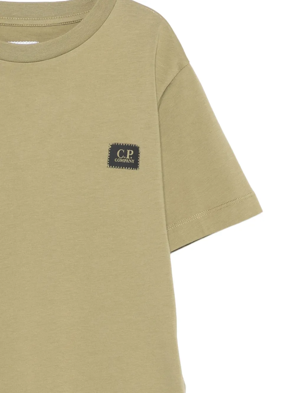  C.p. Company Kids Logo Patch T-shirt - Green 