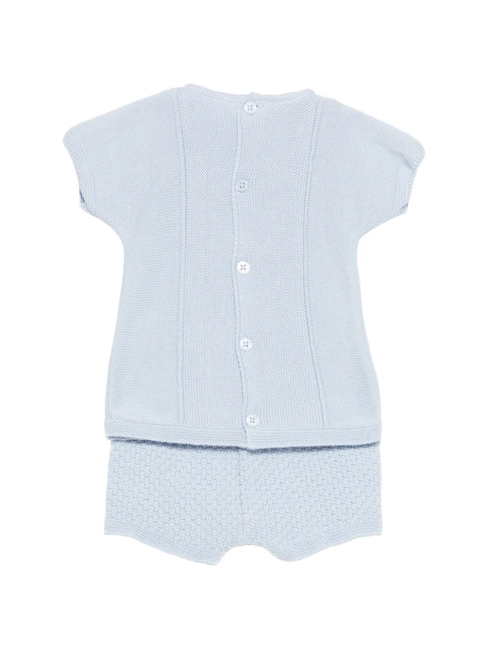  Paz Rodriguez Button Shorts Set - Blue 