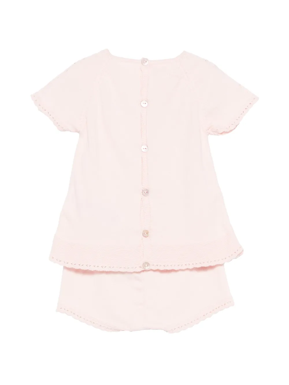  Paz Rodriguez Broderie Shorts Set - Pink 