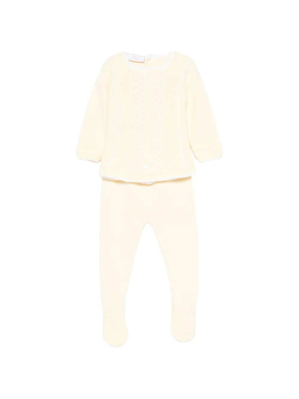 Paz Rodriguez trim-detail trousers set - Giallo