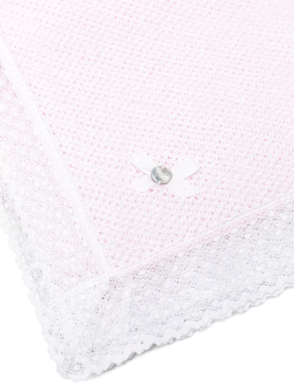  Paz Rodriguez Alaia Lace-trim Blanket - Pink 