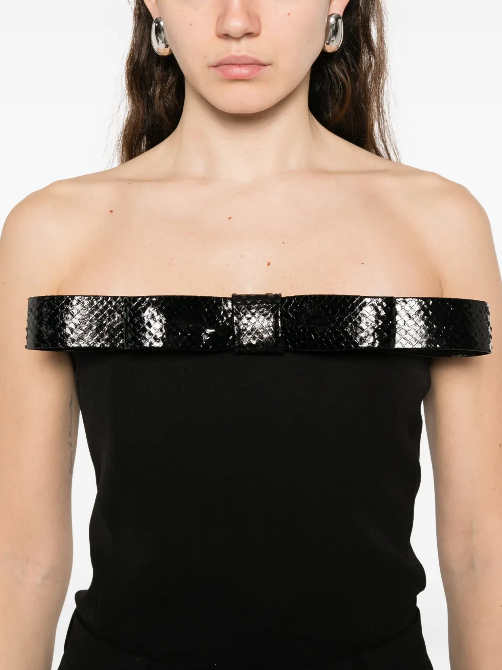 TOM FORD Top met strik Zwart