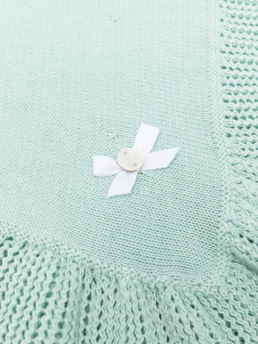  Paz Rodriguez Bow-detail Blanket - Green 