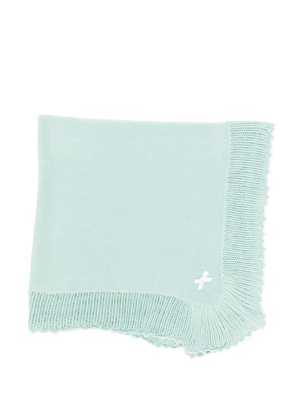 Paz Rodriguez bow-detail blanket - Verde