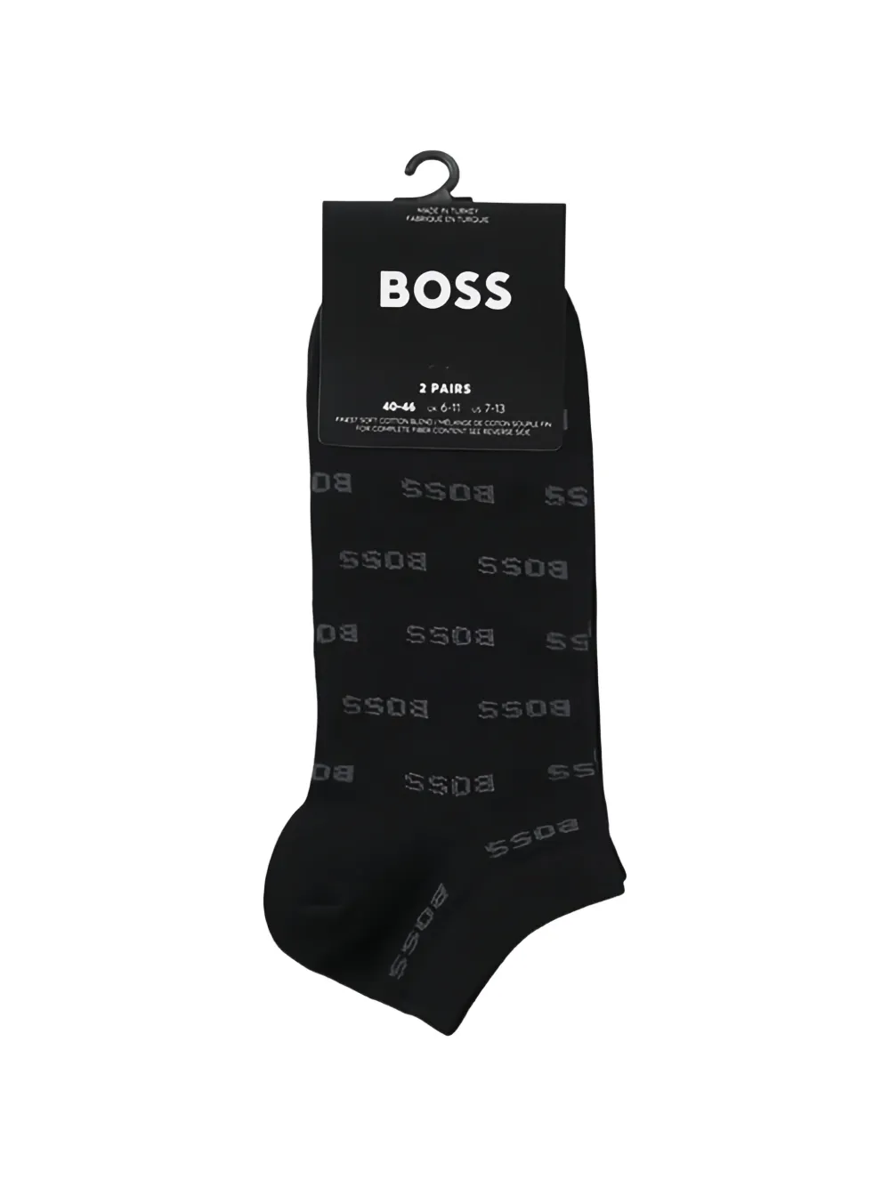 BOSS logo-detail socks - Nero