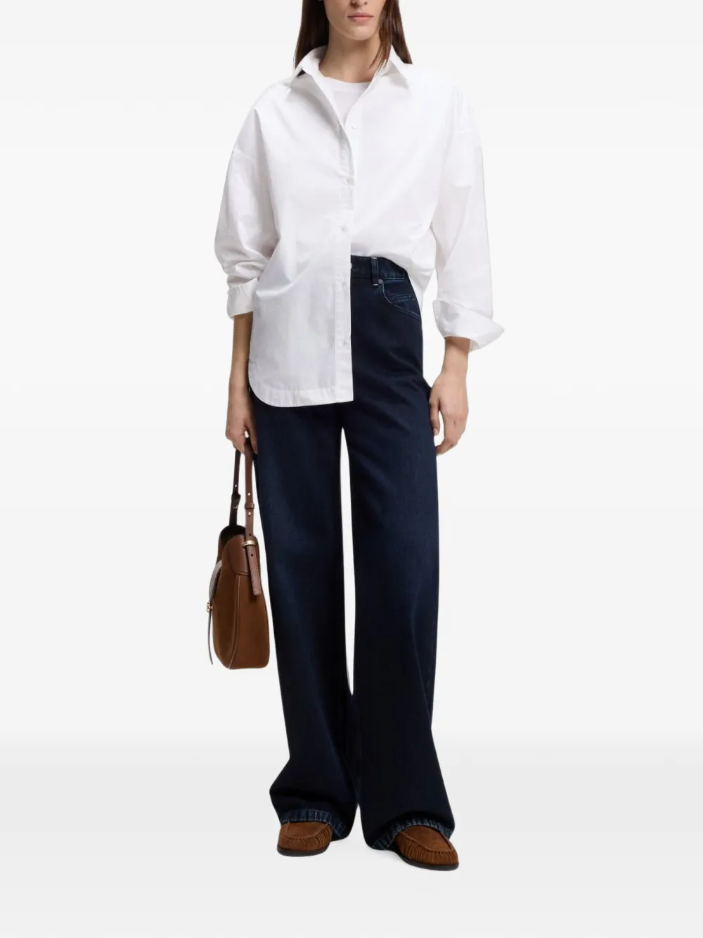 BOSS Button-up blouse Wit