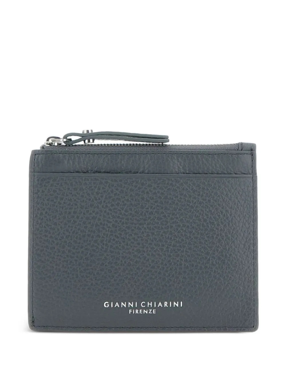 GIANNI CHIARINI zip-up grained wallet - Grigio