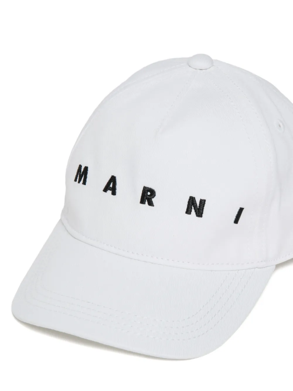  Marni Kids Logo-embroidered Cap - White 