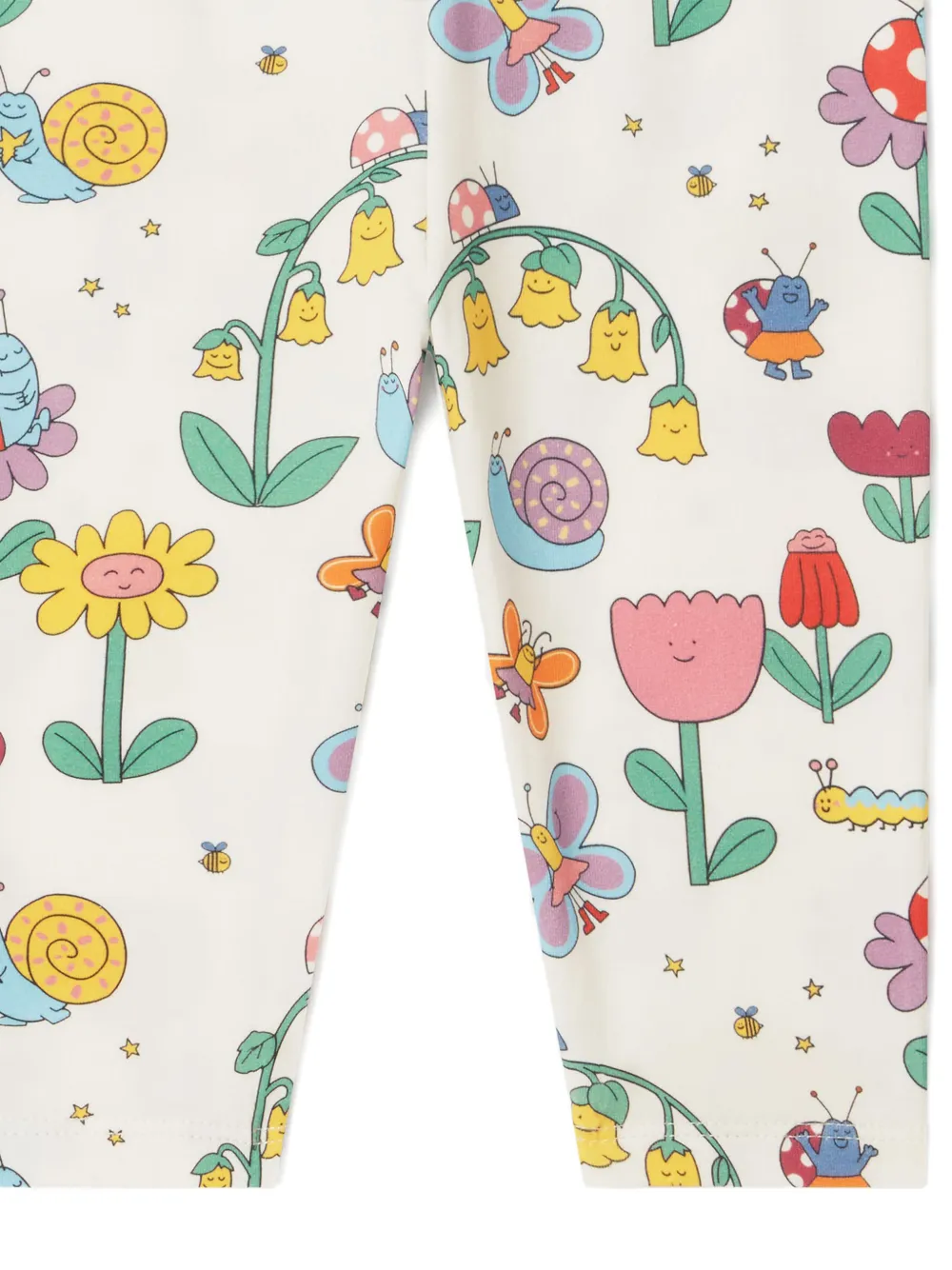 Stella McCartney Kids Legging met bloemenprint Beige