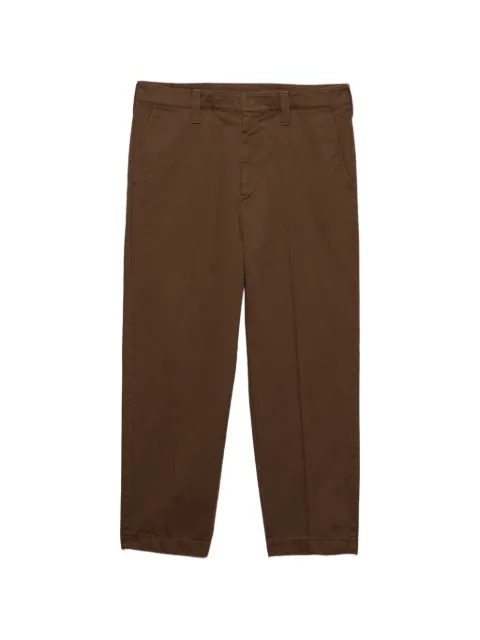 Prada slim sartorial logo trousers