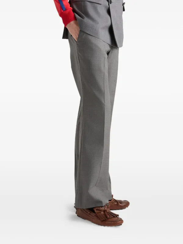 パンツ 2000s PRADA Archive Dark Gray Slacks Prada Grey Tailored Trousers | Grey | FARFETCH
