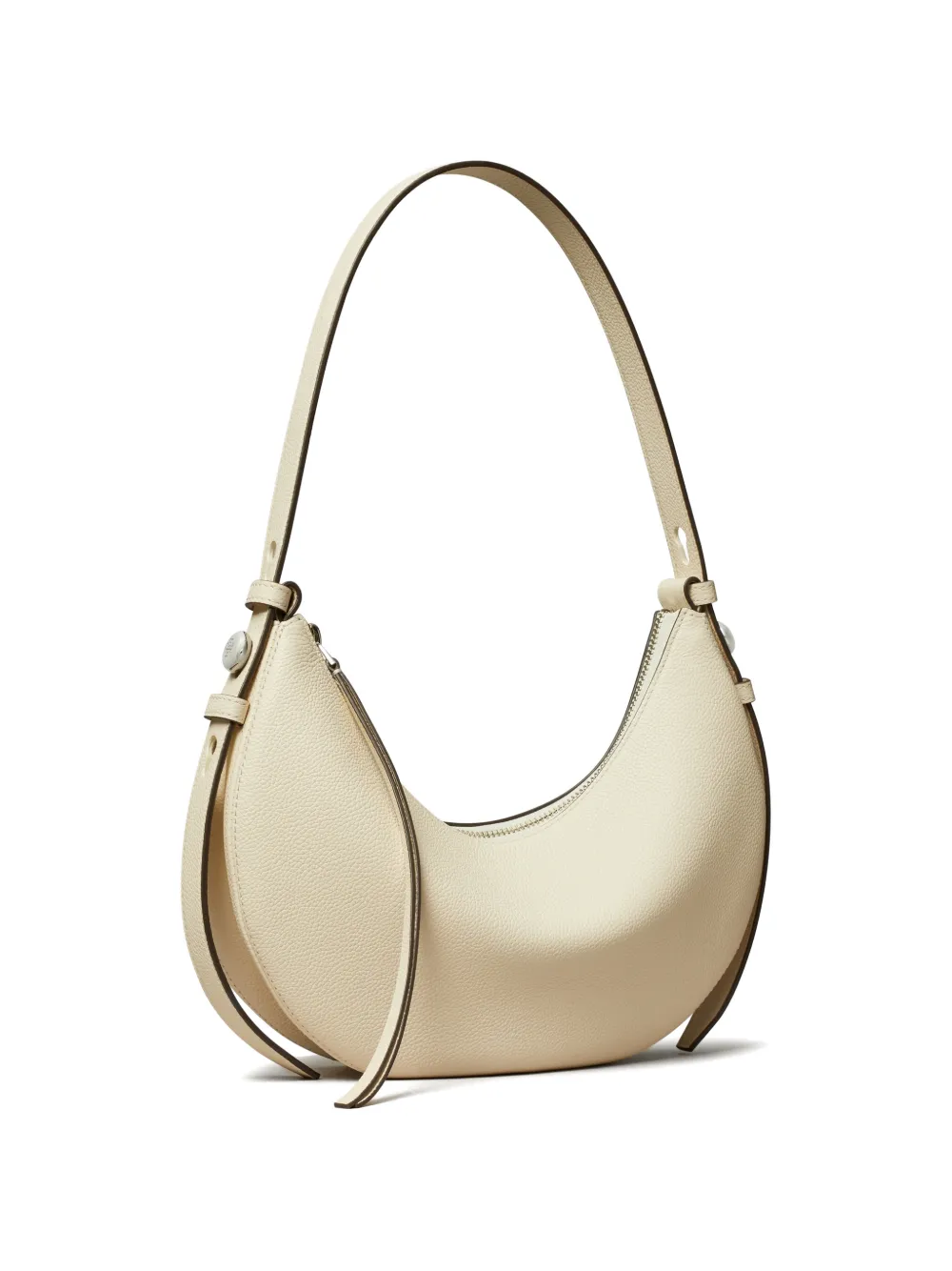 Tory Burch Romy halve maan schoudertas Beige