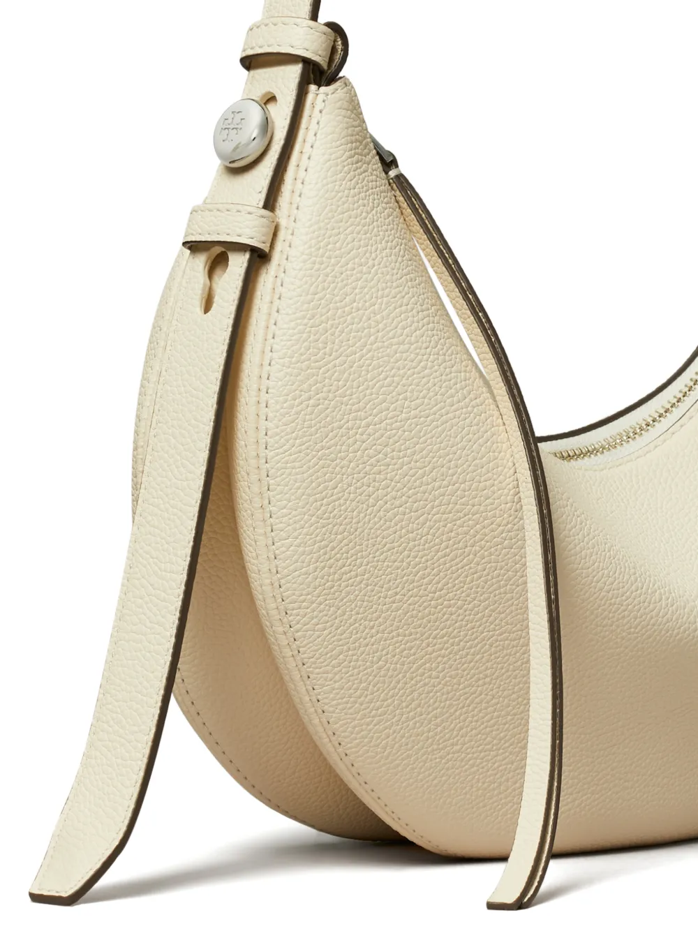 Tory Burch Romy halve maan schoudertas Beige