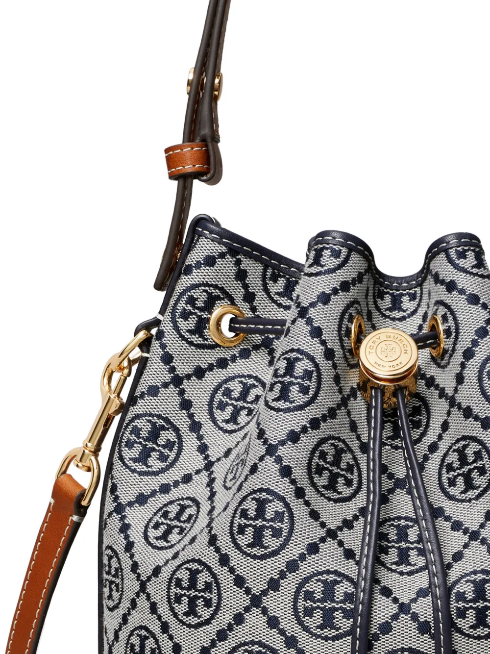 Tory Burch Bucket-tas met monogram Blauw
