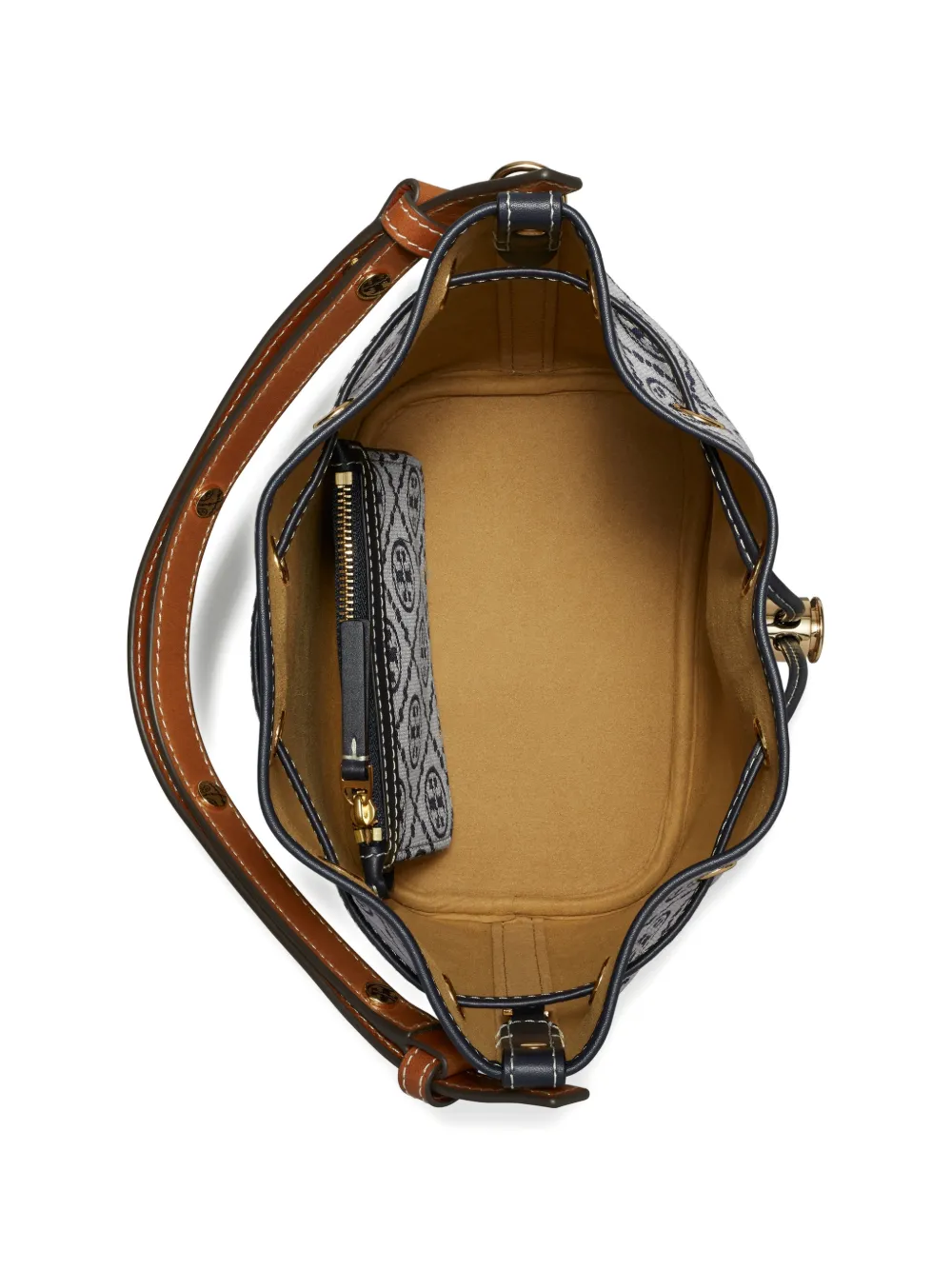 Tory Burch Bucket-tas met monogram Blauw