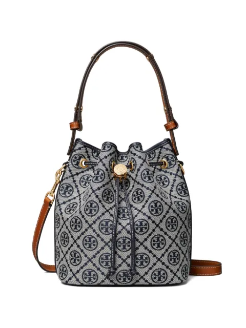 Tory Burch bolsa bucket con monograma