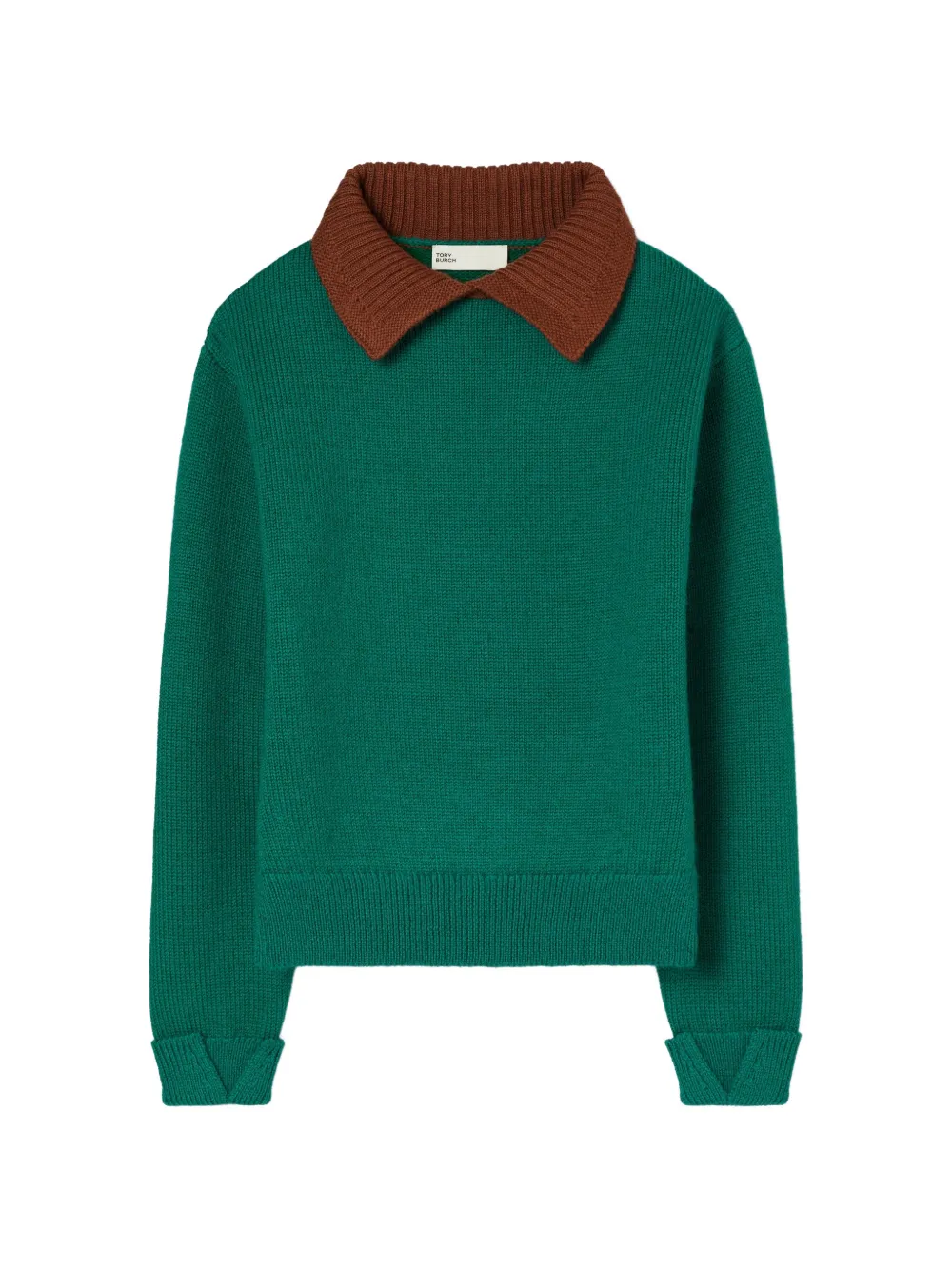 Tory Burch collared sweater - Verde