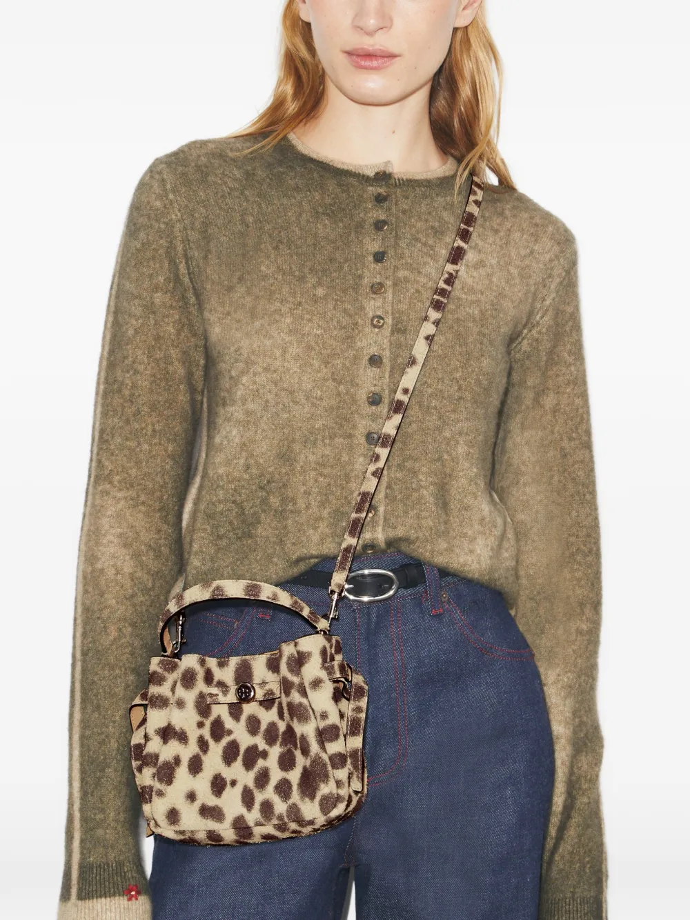 Tory Burch Romy print mini bucket bag - Neutrals