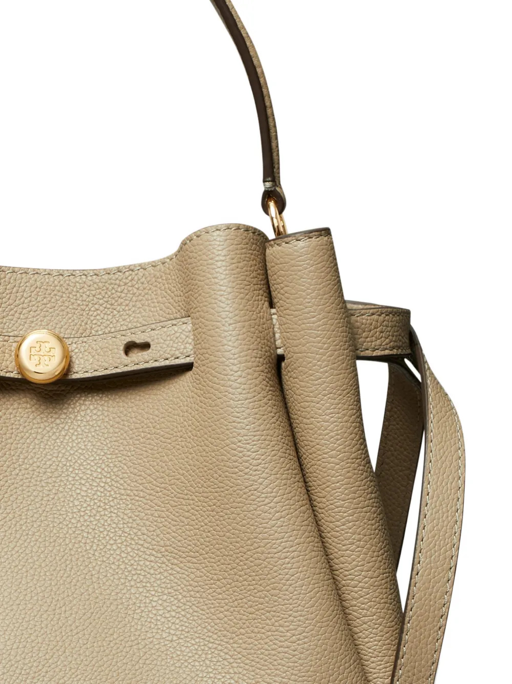 Romy logo button bucket bag
