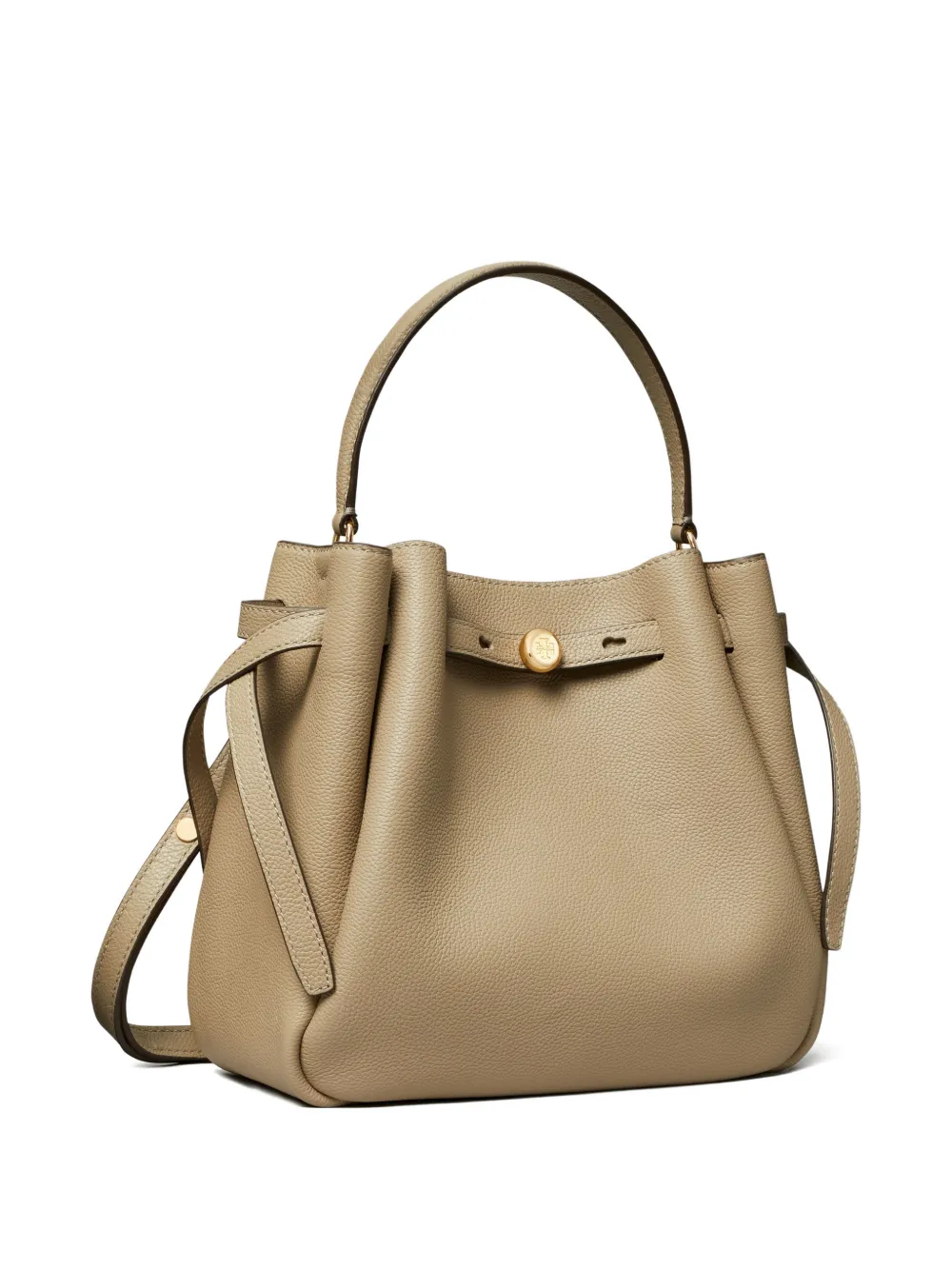 Tory Burch Romy bucket-tas met logoknoop Beige
