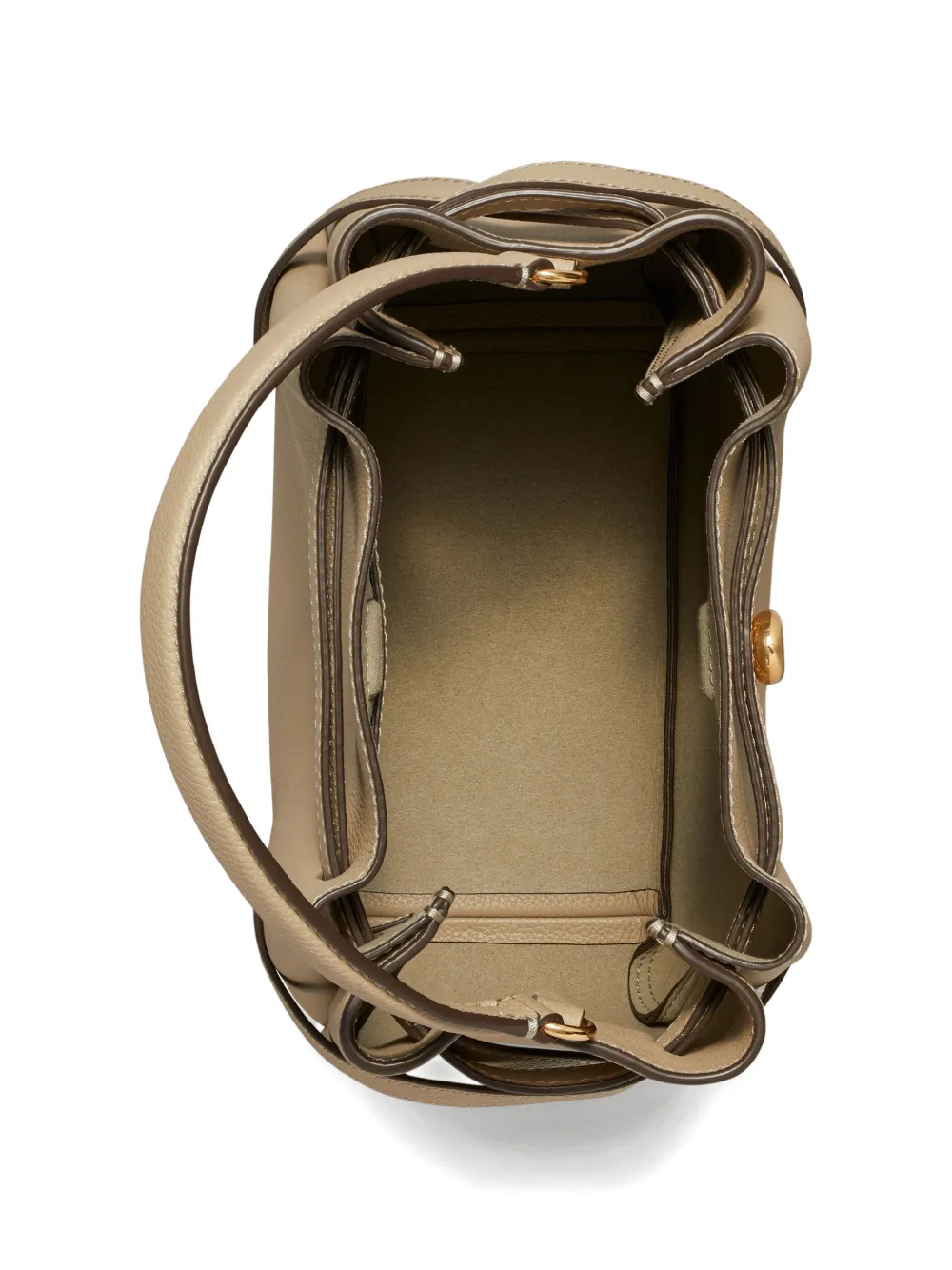 Tory Burch Romy bucket-tas met logoknoop Beige