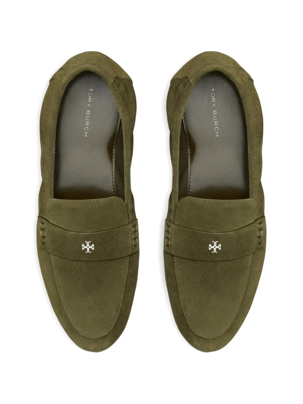Tory Burch Ballerina-loafers met bandje Groen