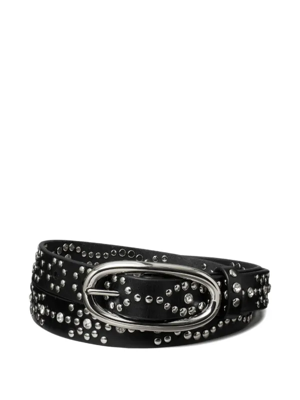 Tory Burch Pierced Studded Belt in Black