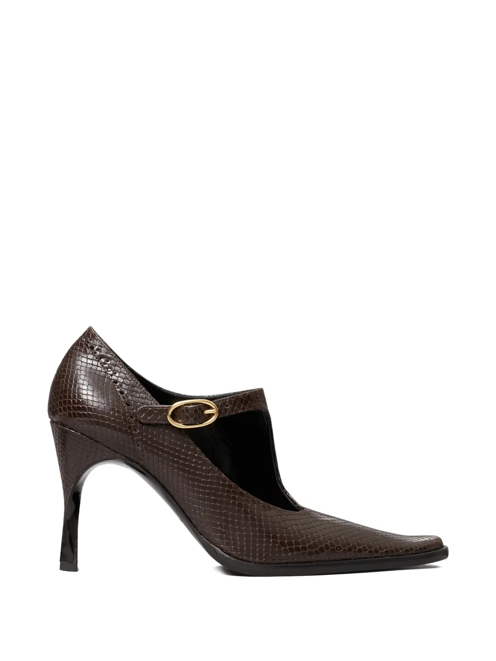 Tory Burch twisted-heel monk strap pumps Bruin