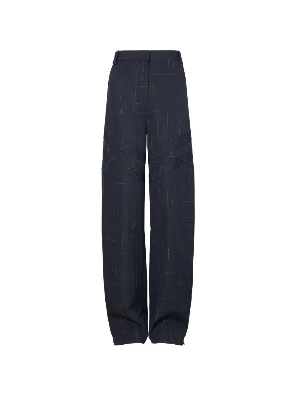Tory Burch wide-leg plaid palazzo pants - Blu