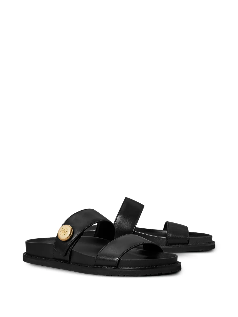 Tory Burch Romy slippers met knoop Zwart
