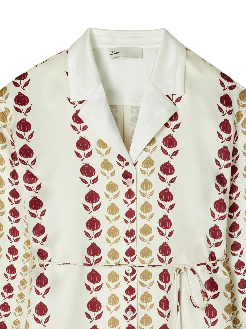  Tory Burch Camisa Estampada De Seda - Neutro 
