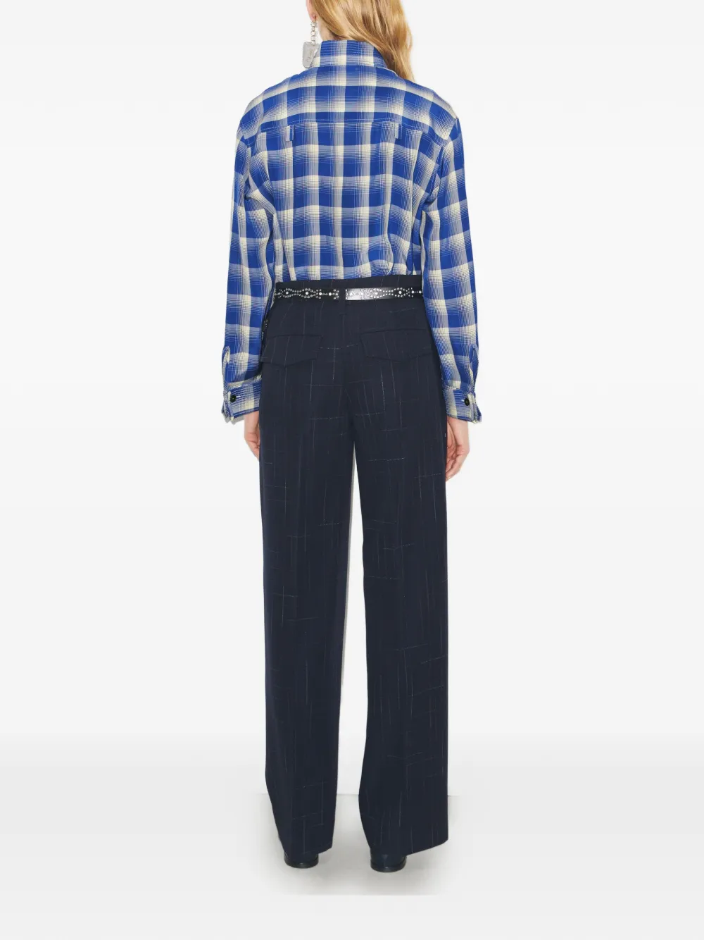  Tory Burch Plaid Shirt - Blue 