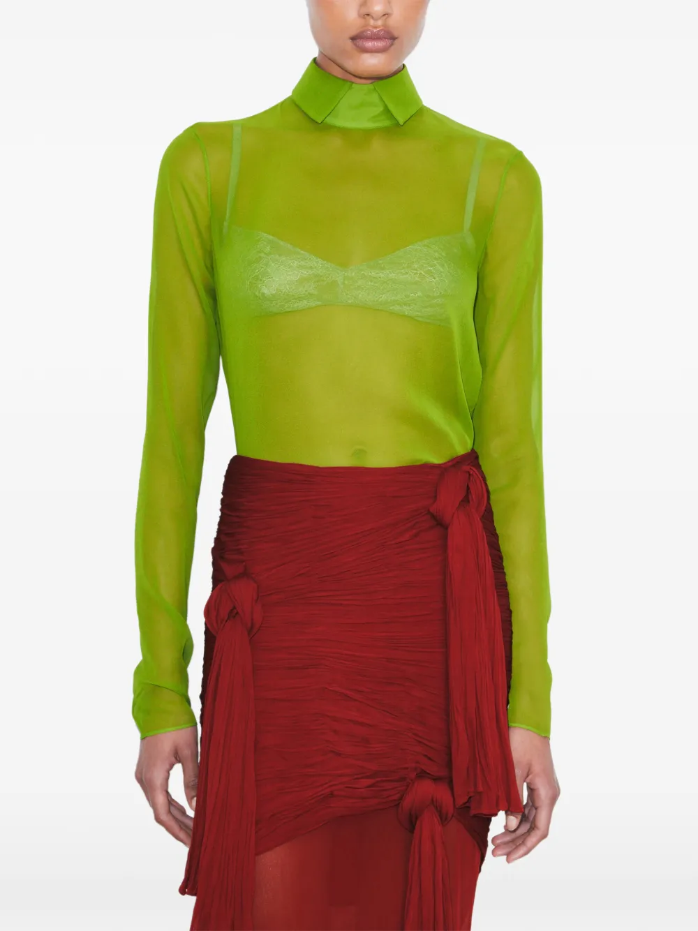 Tory Burch Poloshirt met col Groen