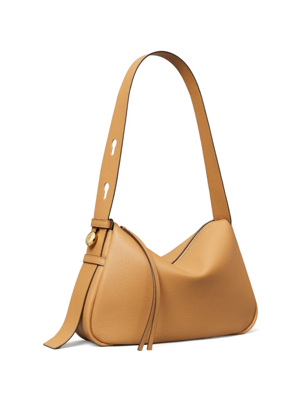 Tory Burch Medium Romy leren schoudertas met rits Beige