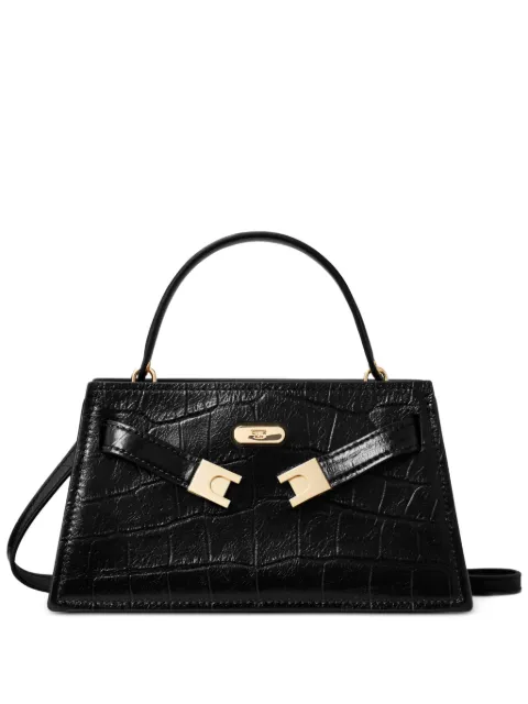Tory Burch Lee Radziwill crocodile-embossed top handle mini bag