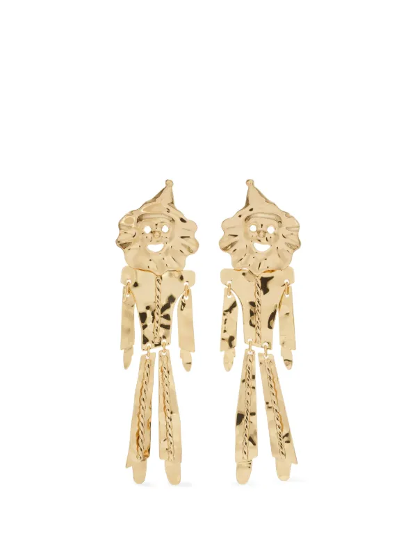 Tory Burch Runway Clown Earrings in Gold