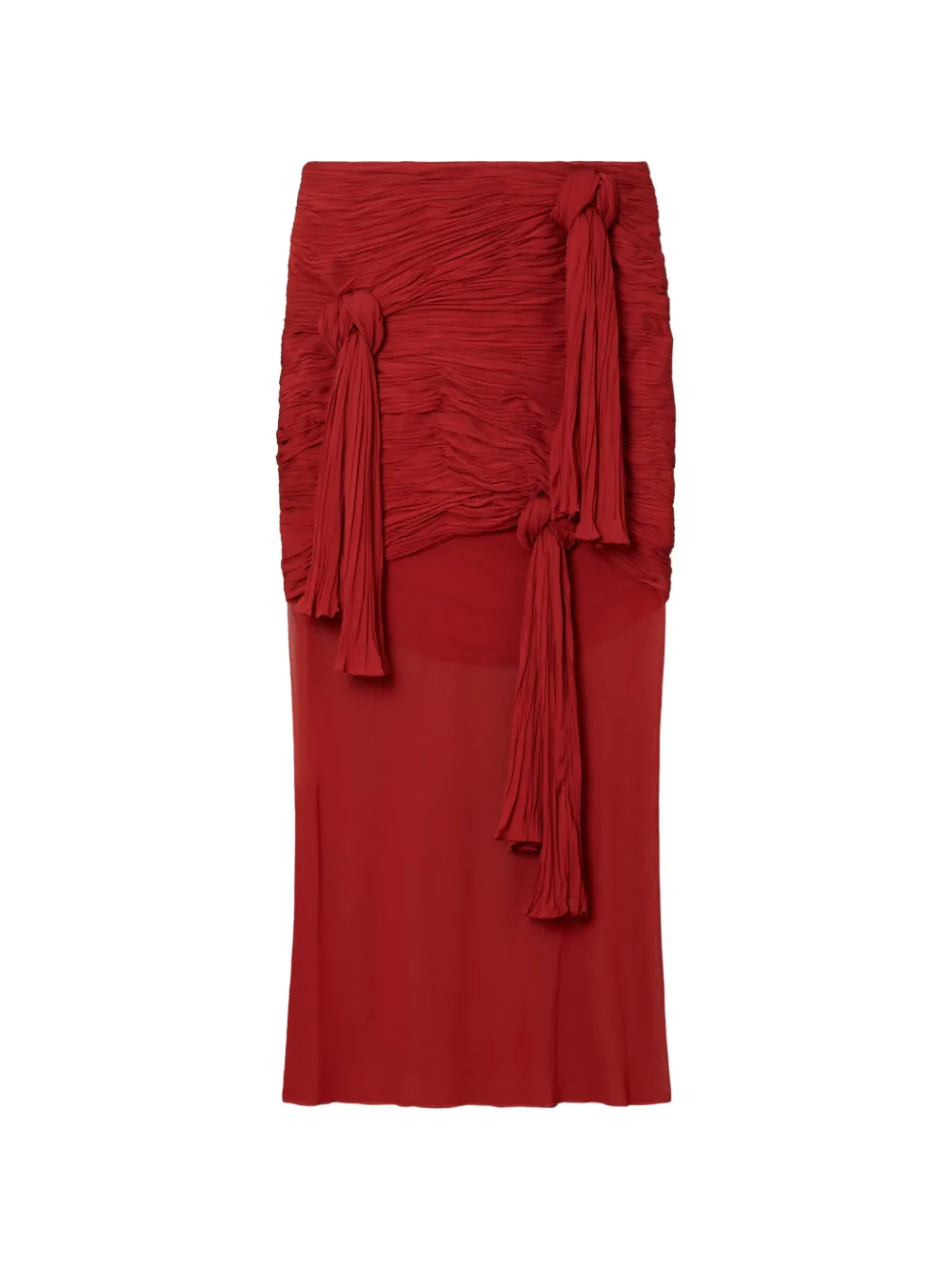 Tory Burch Geknoteter Rock - Rot