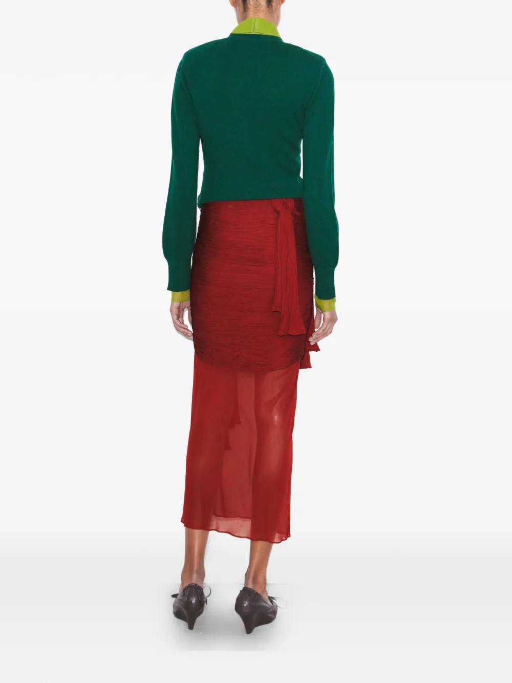 Tory Burch Geknoopte rok Rood