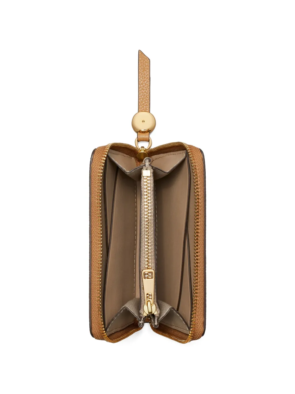 Tory Burch Romy Zip Around Medium Wallet - Brown 