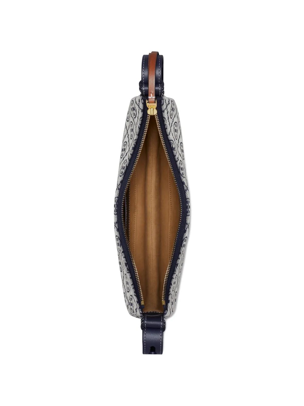Tory Burch Romy Half Moon schoudertas met patroon Grijs