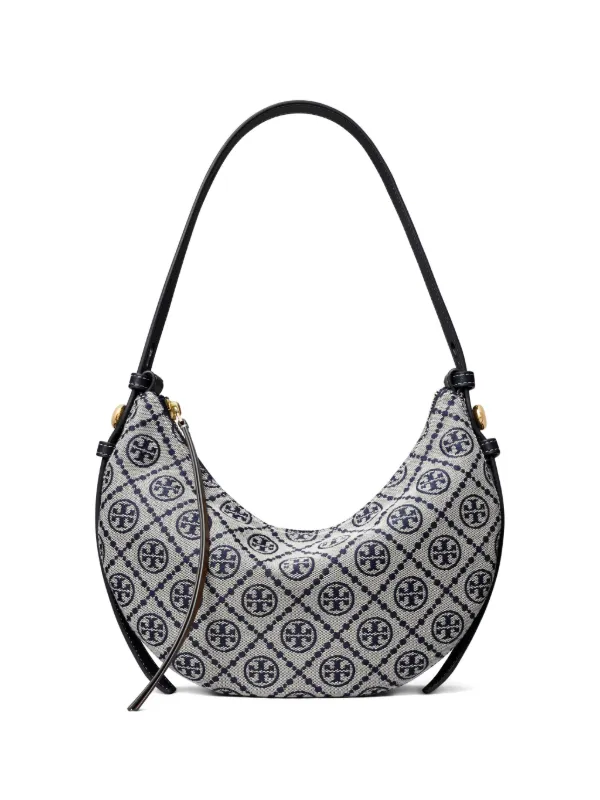 Tory Burch Romy Half Moon Pattern Shoulder Bag in Grey