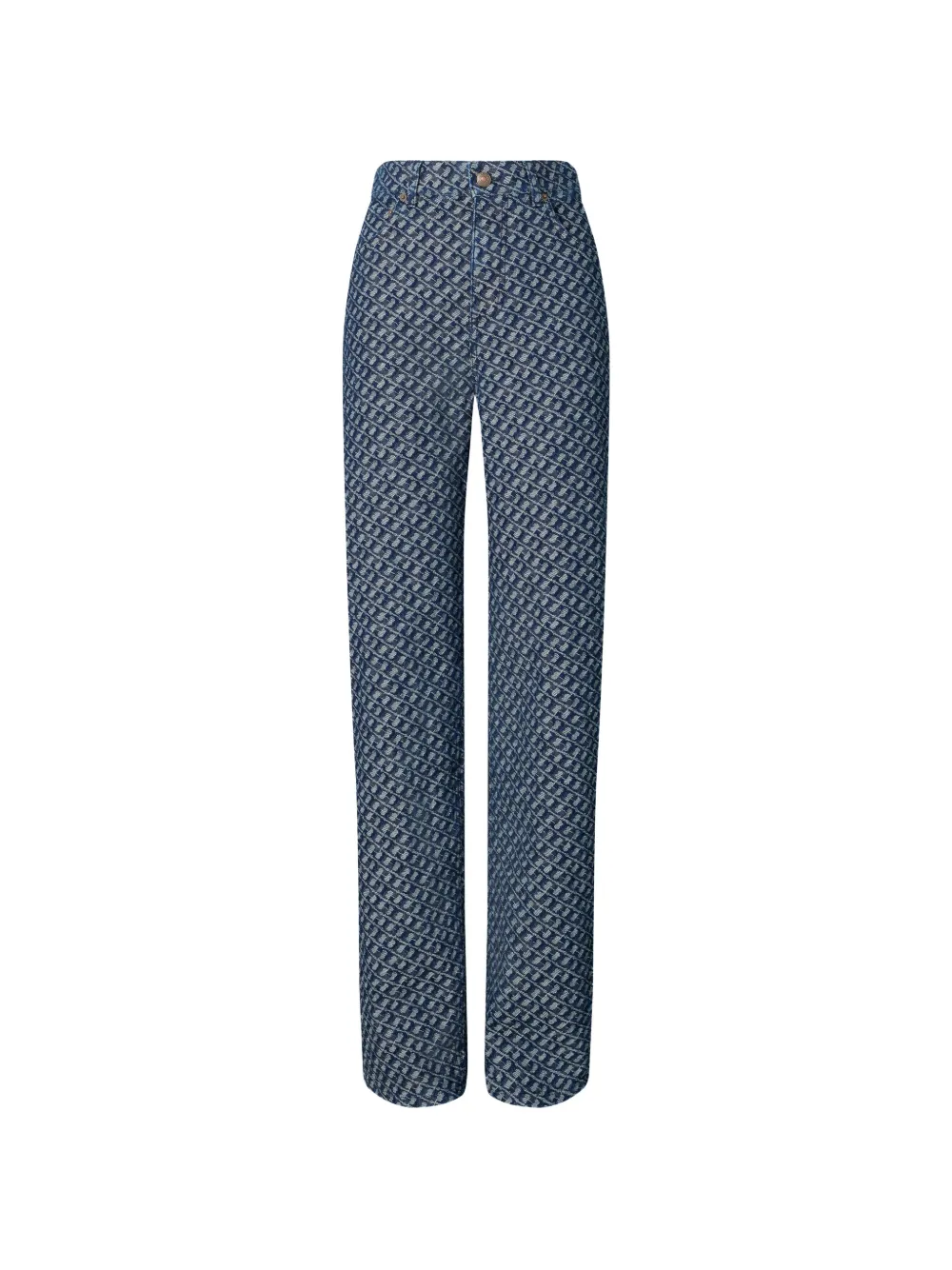 Tory Burch patterned straight-leg jean - Blu